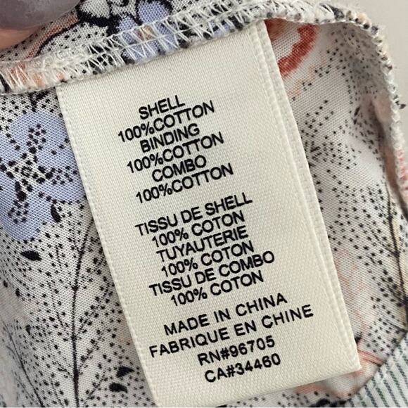 Rebecca Taylor Floral Lotus Print Cottagecore Mini Dress Size Large Gently Used - Picture 11 of 13